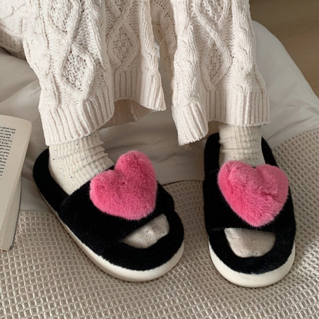 Love You Lots Fluffy Slippers