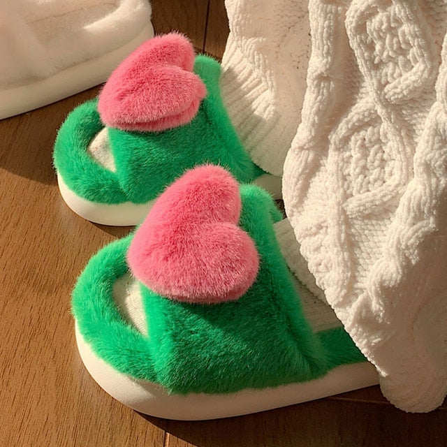 Love You Lots Fluffy Slippers