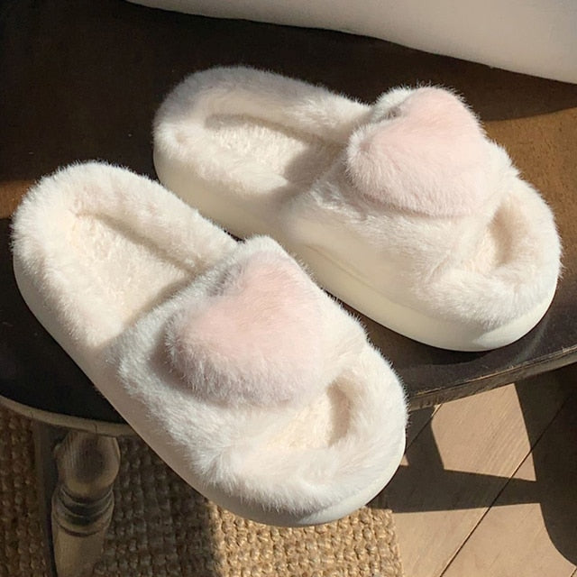 Love You Lots Fluffy Slippers