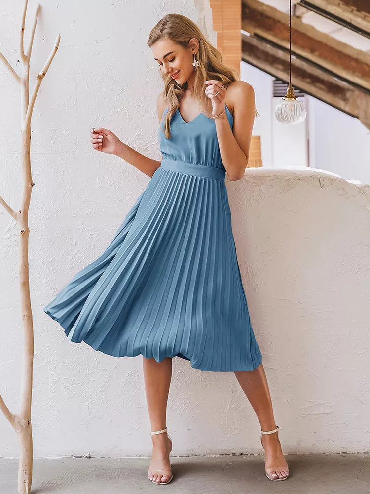Taylor Pleated Midi Dress