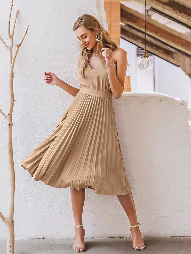 Taylor Pleated Midi Dress