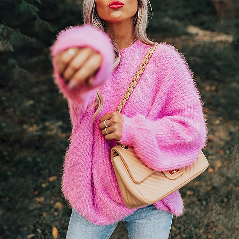 Fuzzy Knitted Sweater