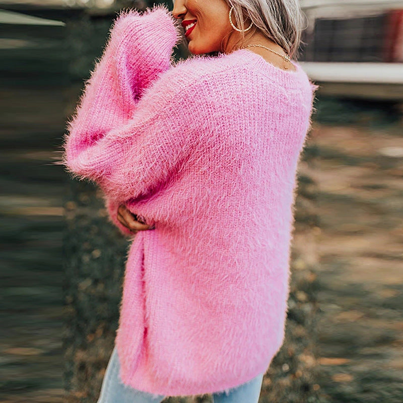Fuzzy Knitted Sweater