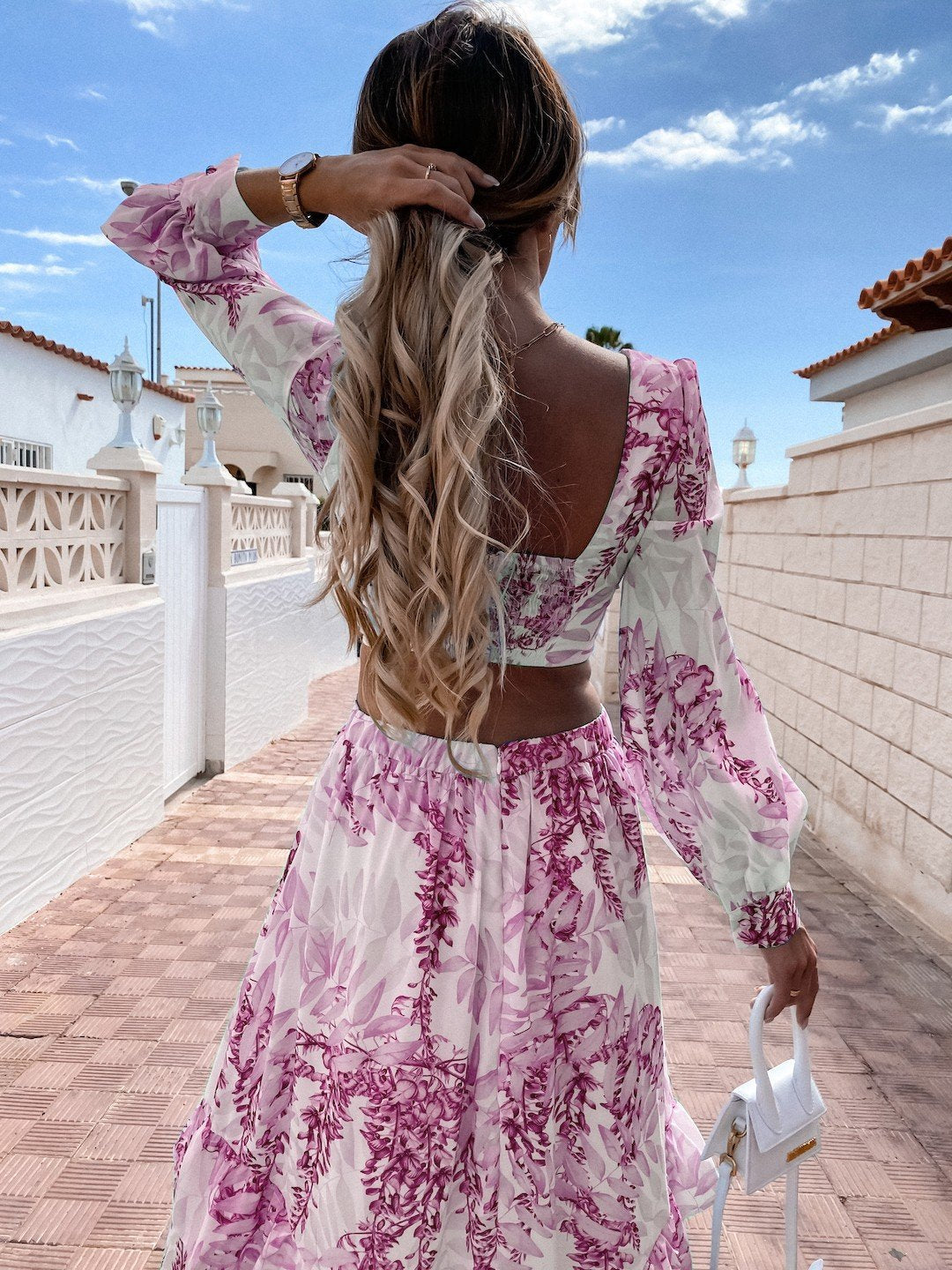 Simone V-Neck Backless Dress