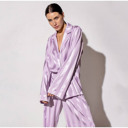 Two Piece Long Sleeved Silk Set