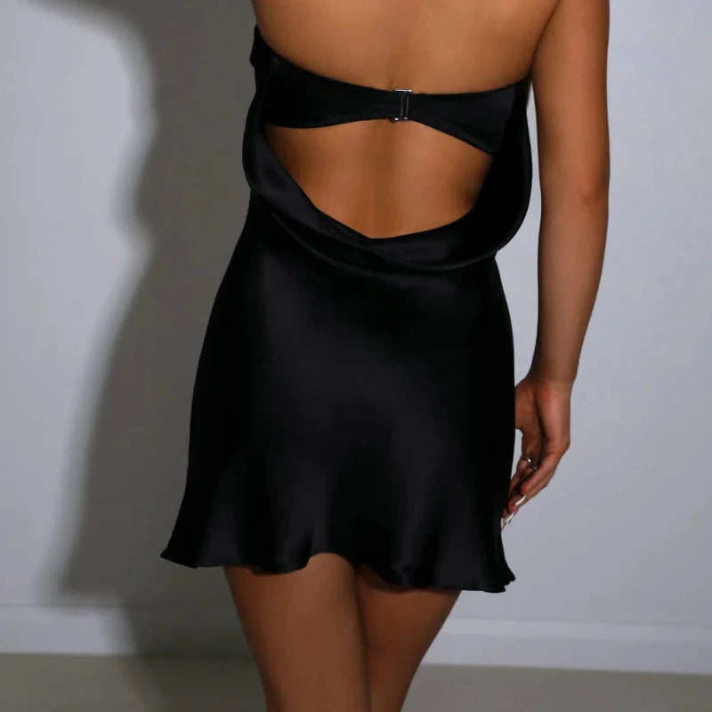 Bailey Strapless Satin Mini Dress