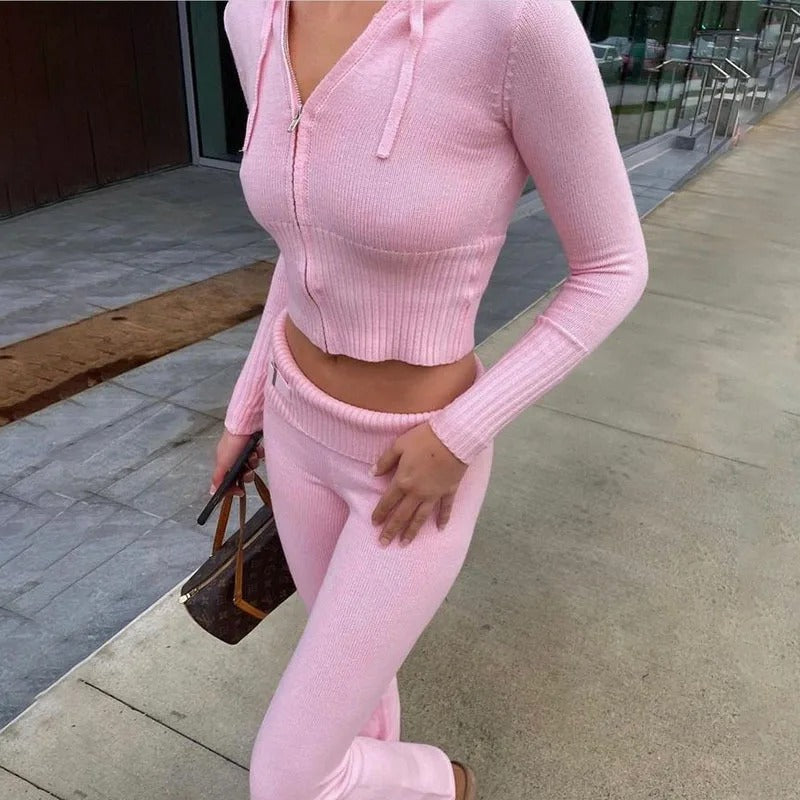 Y2K Zip-Up Lounge Set